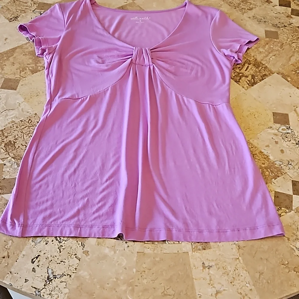 Willi Smith Purple Top Shirt Blouse Size M Medium - Picture 5 of 16